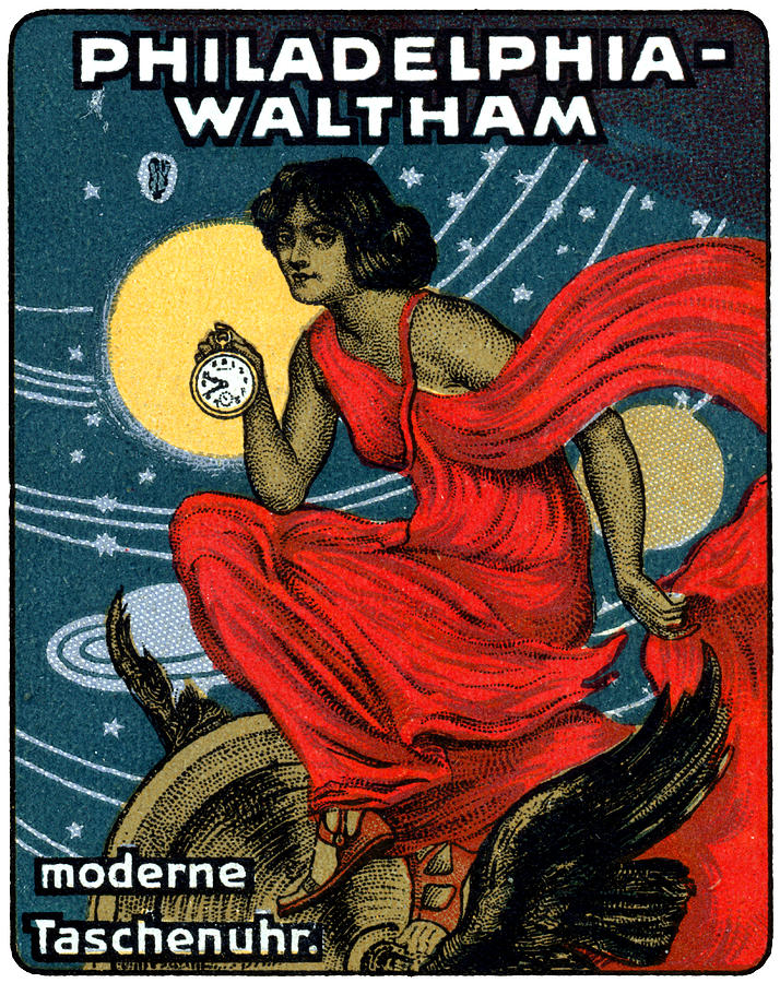 1900 Waltham Pocket Watch Poster Painting by Historic Image