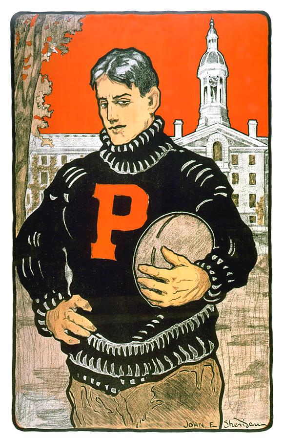 1901 - Princeton University Football Poster - Color Digital Art by John Madison