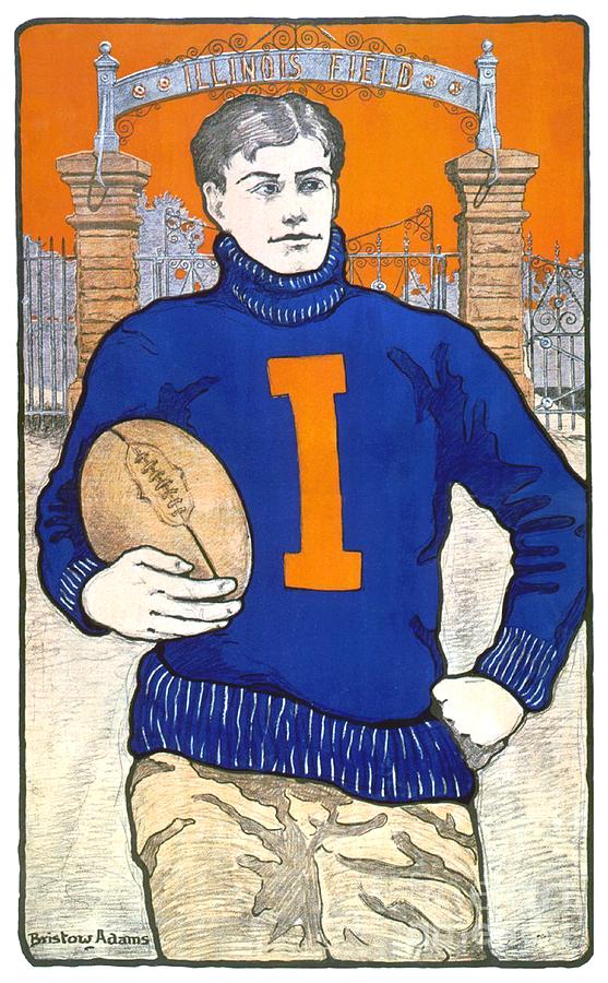 1903 - University of Illinois Football Poster - Color Digital Art by John Madison