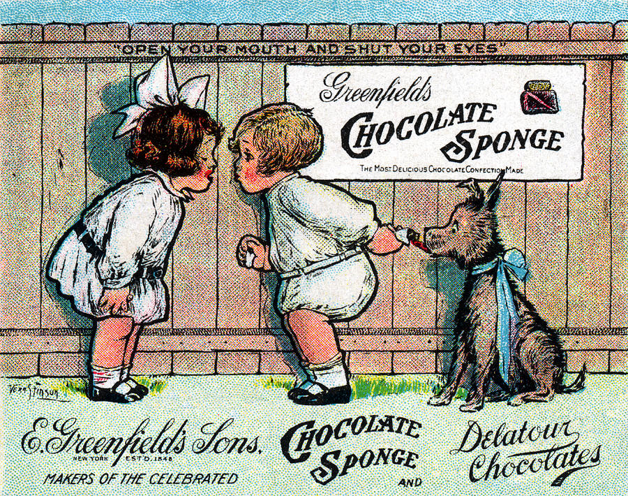 Vintage Painting - 1905 Chocolate Candy Ad by Historic Image