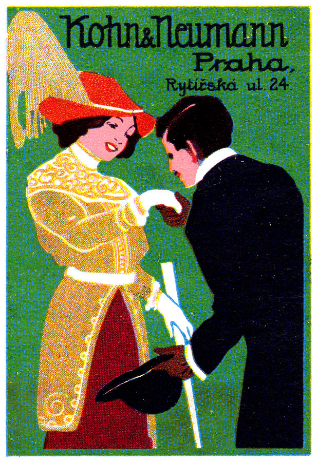 1905 Prague Fashion Poster Painting by Historic Image