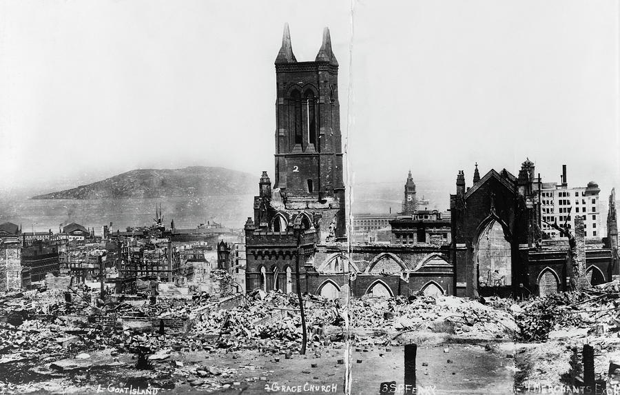 San Francisco Photograph - 1906 San Francisco Earthquake by Us Library Of Congress/science Photo Library