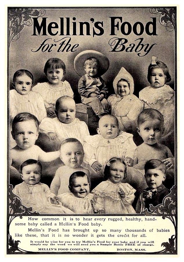 1907 - Mellins Baby Food Advertisement Digital Art by John Madison