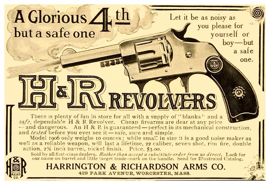 1908 - Harrington and Richards Arms Company - Advertisement Digital Art by John Madison