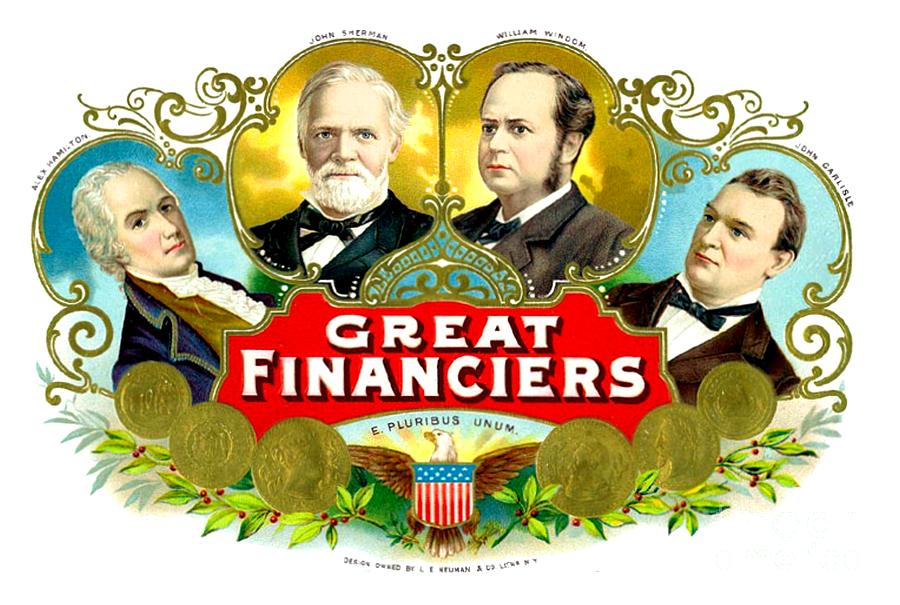 1910 - Great Financiers Cigars Advertisement - Color Digital Art by John Madison