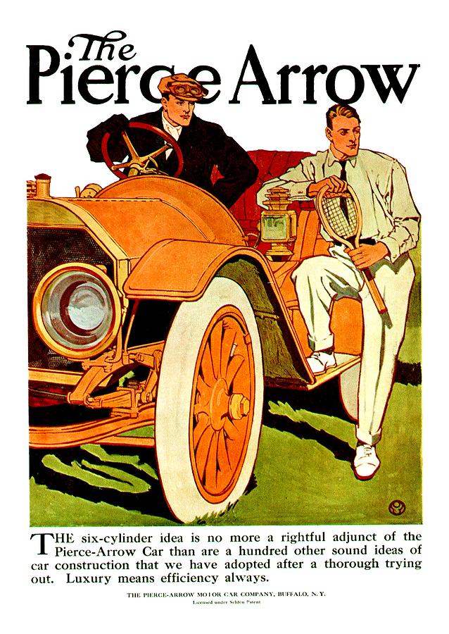 1910 - Pierce Arrow Automobile Advertisement Poster - Color Digital Art by John Madison