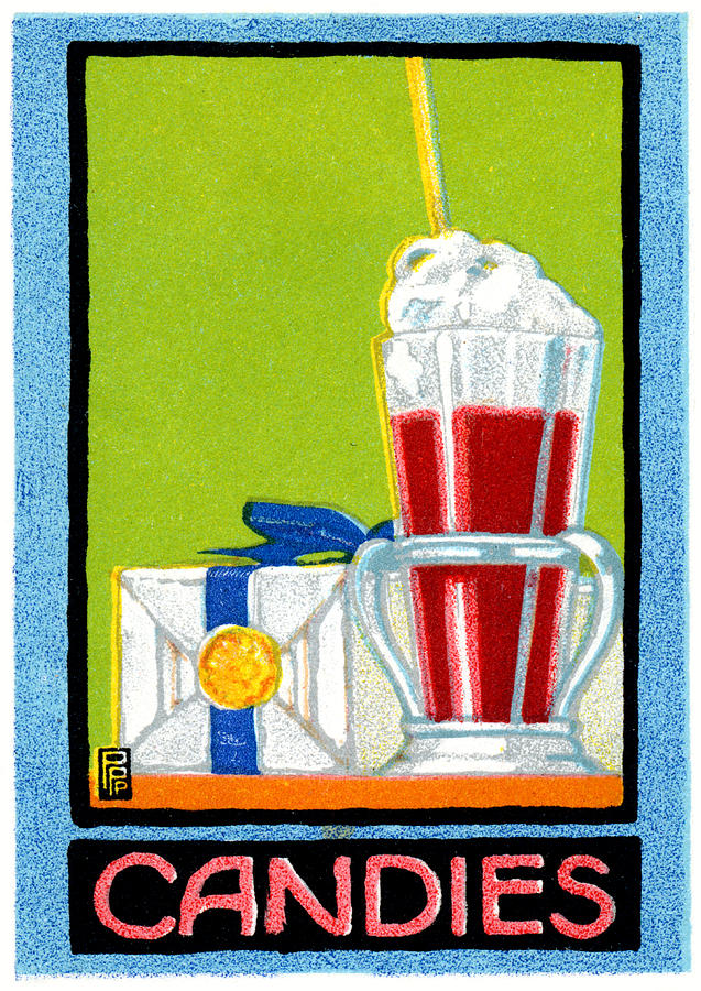 1910 Candies Painting by Historic Image