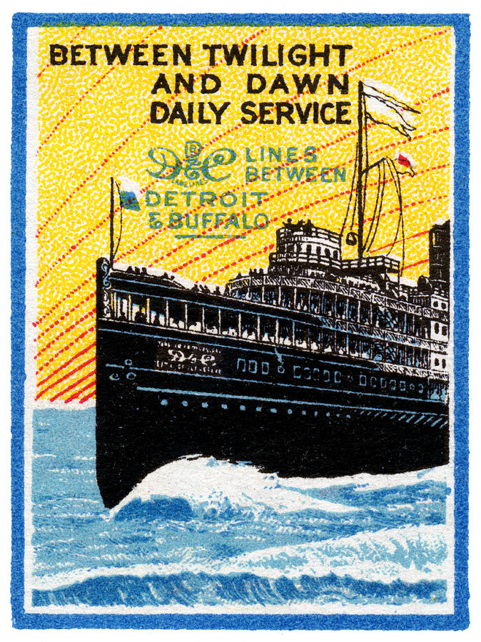 1910 Detroit to Buffalo Steamship Painting by Historic Image