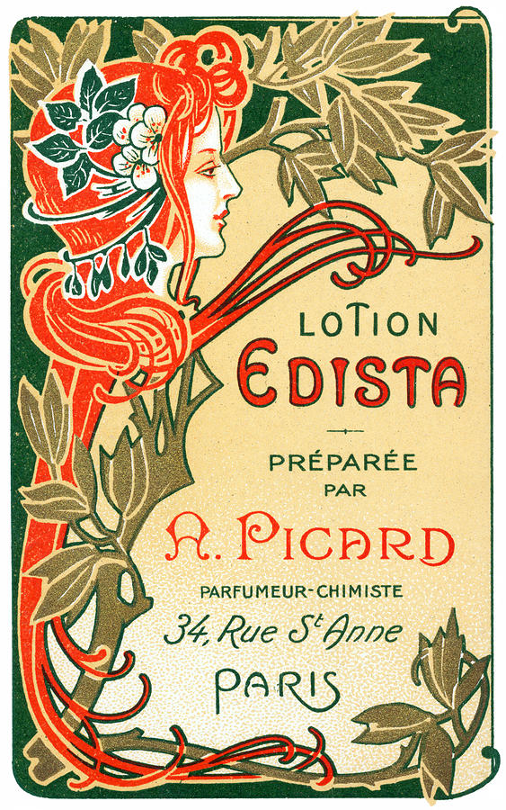 1910 French Art Nouveau label  Painting by Historic Image
