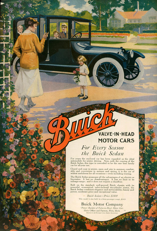 1910s Usa Buick Magazine Advert Photograph by The ...