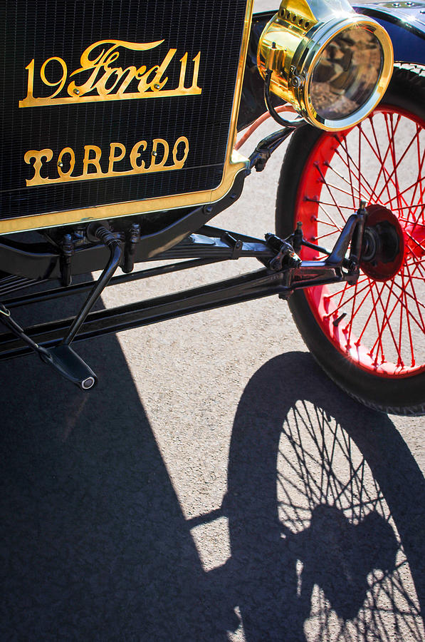 1911 Ford Model T Torpedo Grille Emblem Photograph by Jill Reger