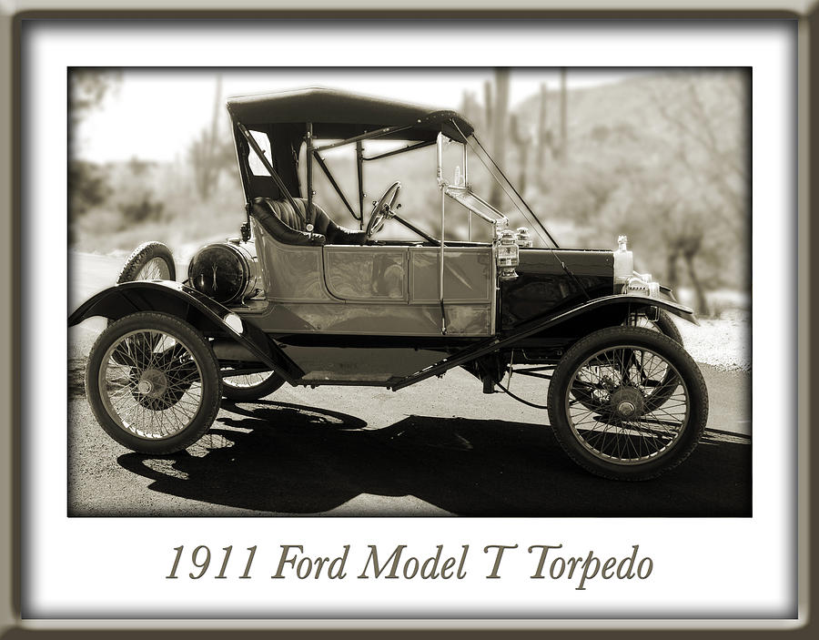 Car Photograph - 1911 Ford Model T Torpedo by Jill Reger
