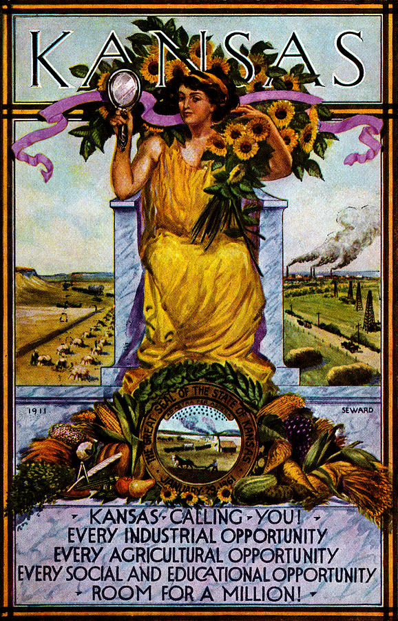 Kansas City Painting - 1911 Kansas Poster by Historic Image