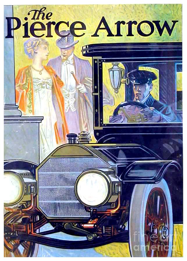 1912 - Pierce Arrow Automobile Advertisement Poster - Color Digital Art by John Madison