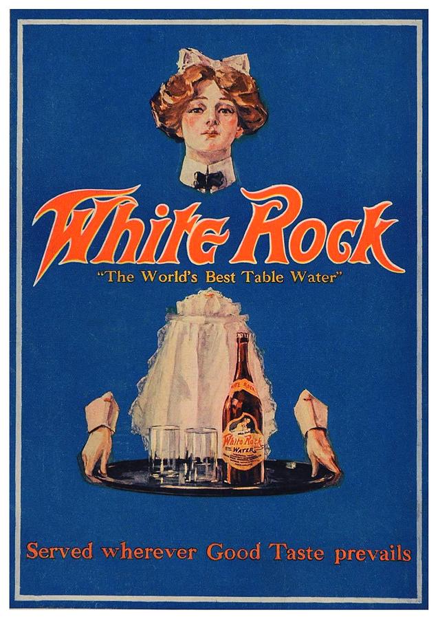 1912 - White Rock Water Advertisement - Color Digital Art by John Madison