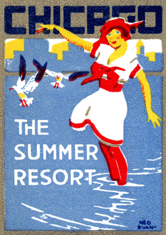 1912 Chicago The Summer Resort 2 Painting by Historic Image