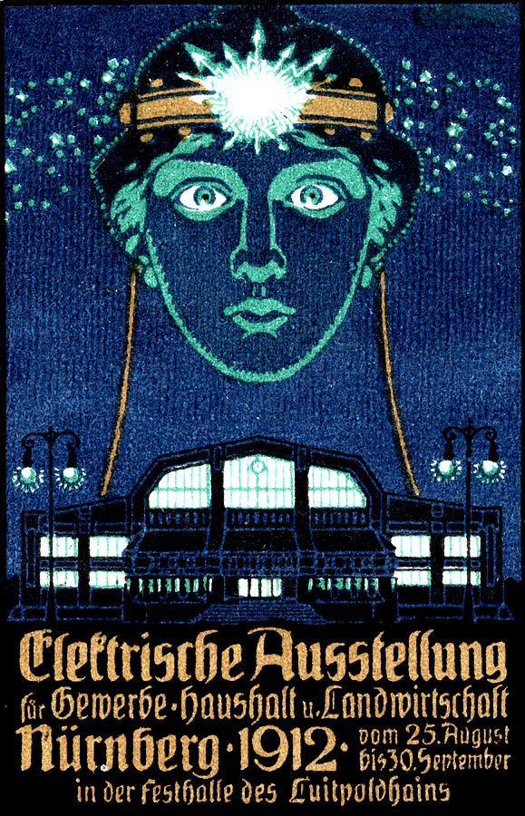 1912 Exposition of Electricity Poster Painting by Historic Image