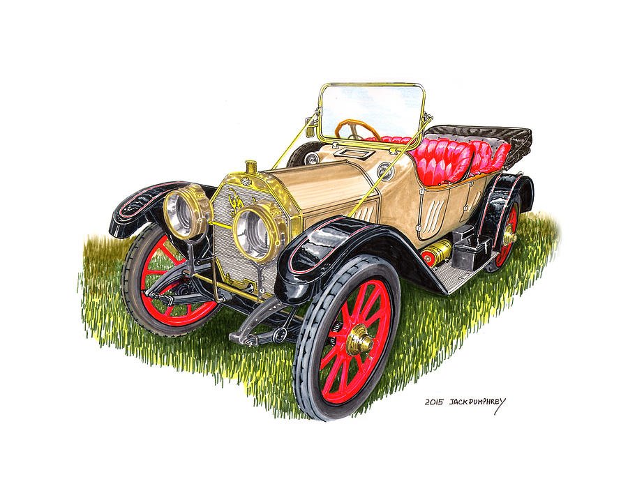 Oldsmobile Defender from 1912 Painting by Jack Pumphrey