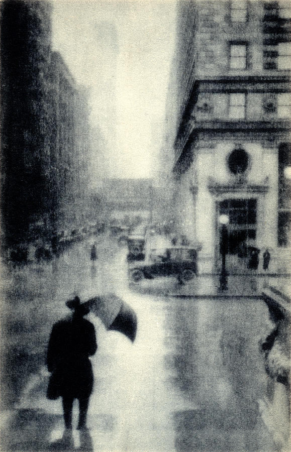 1912 Rainy Day in Chicago Painting by Historic Image