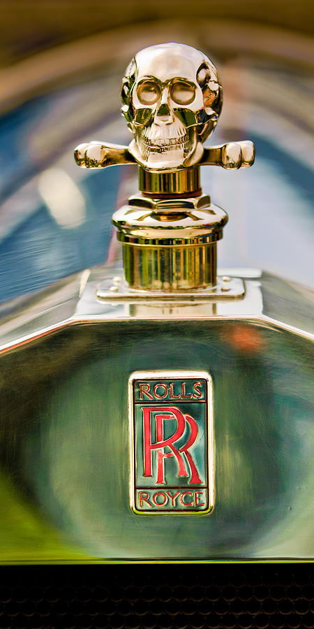 1912 Rolls-Royce Silver Ghost Cann Roadster Hood Ornament - Emblem Photograph by Jill Reger