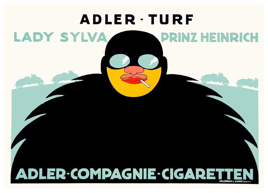 1913 - Adler Cigarette German Advertisement Poster - Color Digital Art by John Madison
