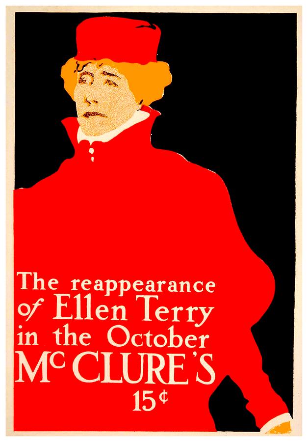 Actor Digital Art - 1913 - McClures Magazine Poster Advertisement - Ellen Terry - Color by John Madison