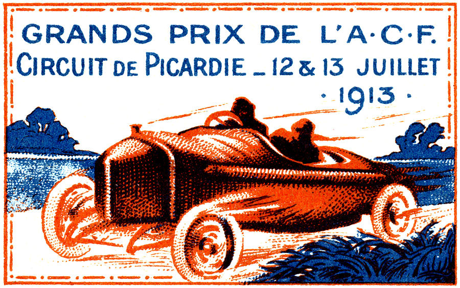 1913 Grand Prix Poster Painting by Historic Image