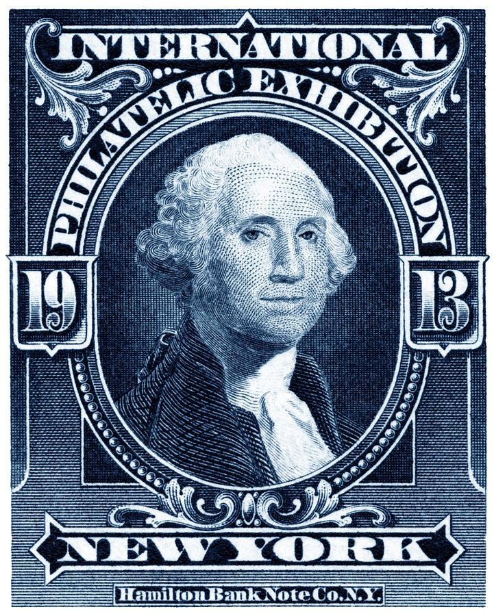 George Washington Painting - 1913 New York International Philatelic Exhibit by Historic Image