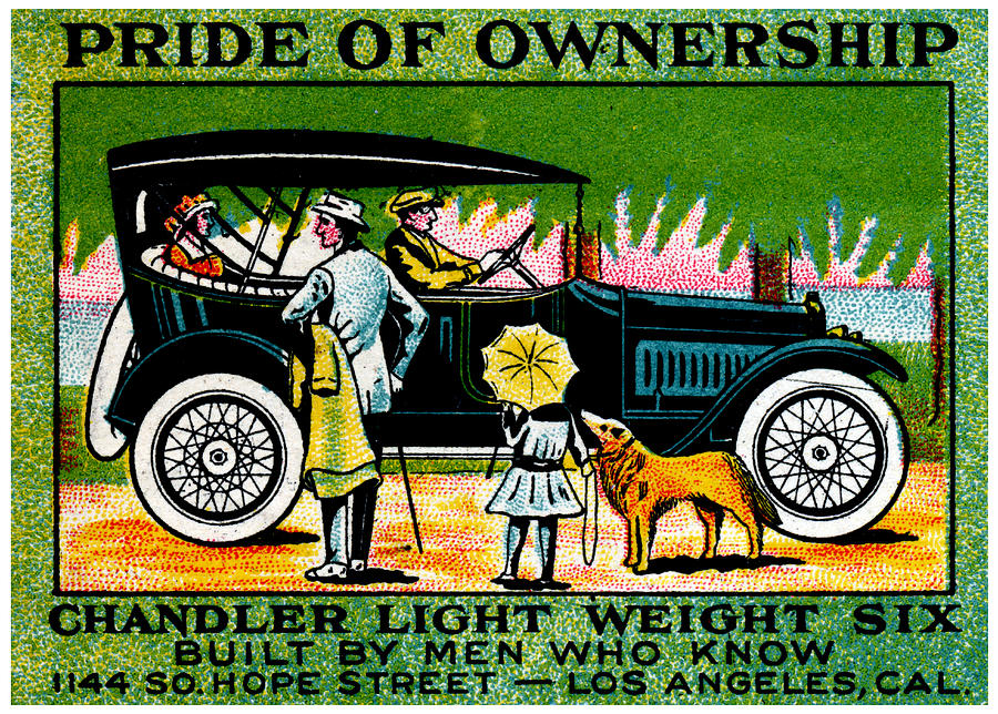 1919 Chandler Automobile Poster Painting by Historic Image