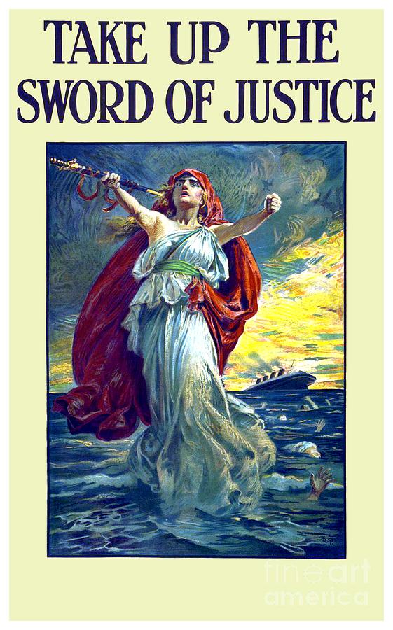 1915 - British Propaganda - Luisitania - Poster - Remember Belgium - World War One - Color Digital Art by John Madison