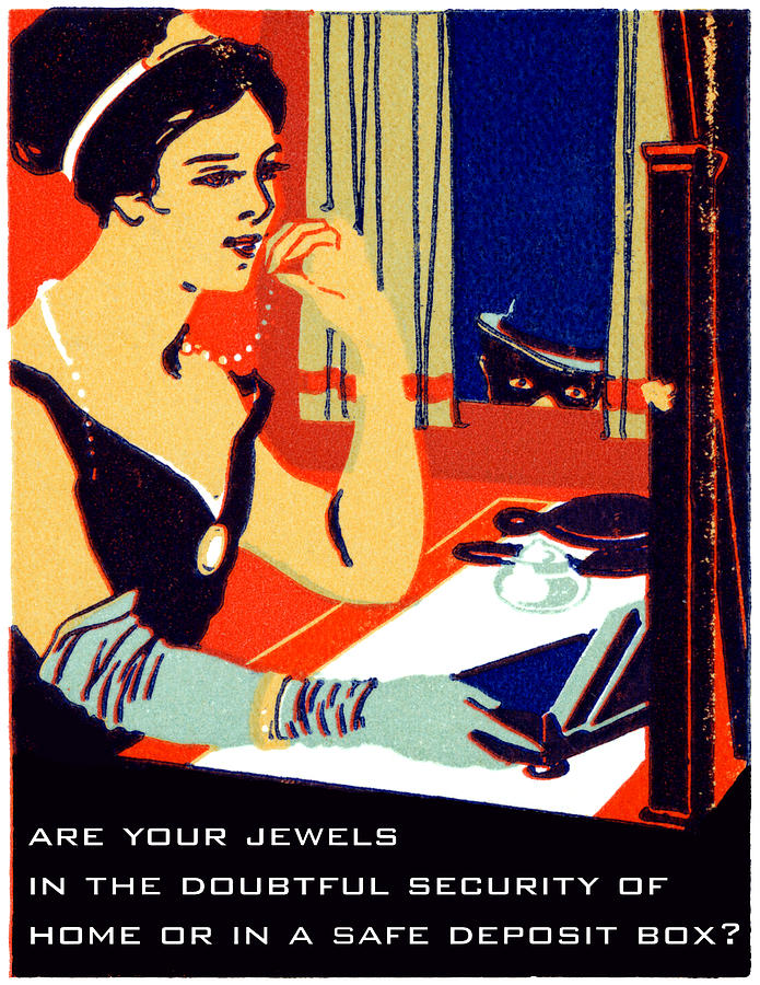 1915 Are Your Jewels Safe Painting by Historic Image