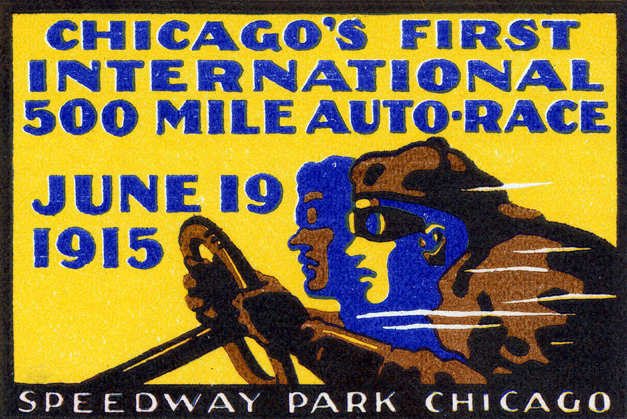 1915 Chicago Auto Race Painting by Historic Image
