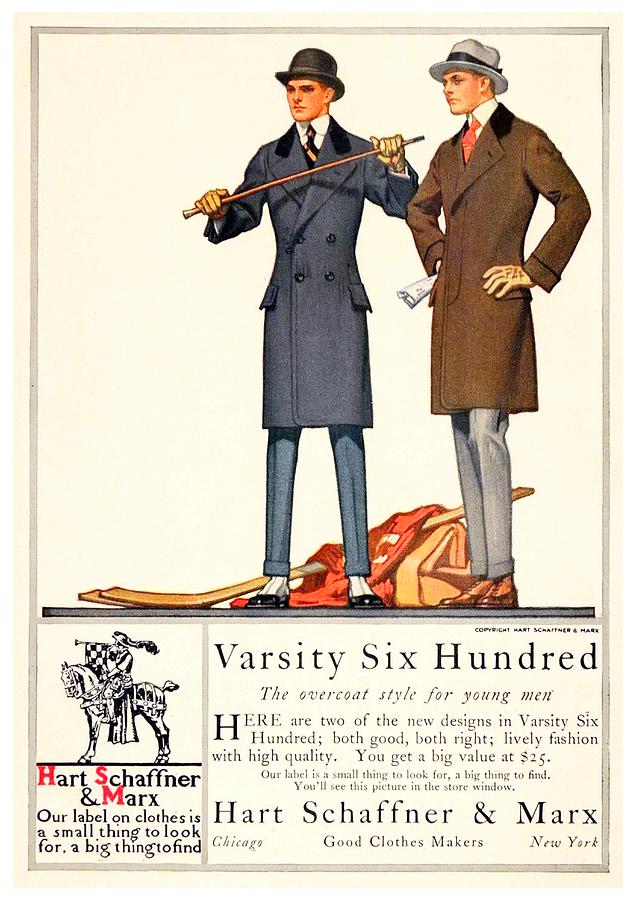 1915 - Hart Schaffner Marx - Color Advertisement Digital Art by John Madison