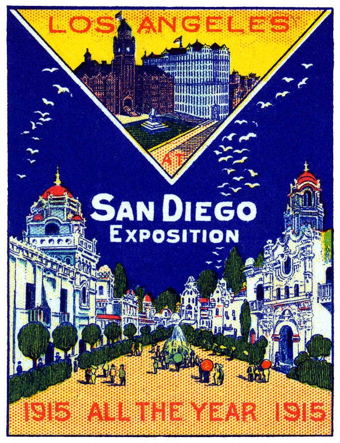1915 Los Angeles at San Diego Expo Painting by Historic Image