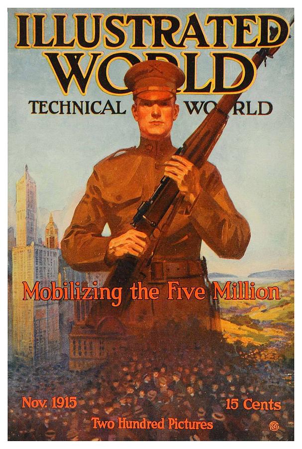 1915 - November - Illustrated World - Technical World - Magazine Cover Digital Art by John Madison