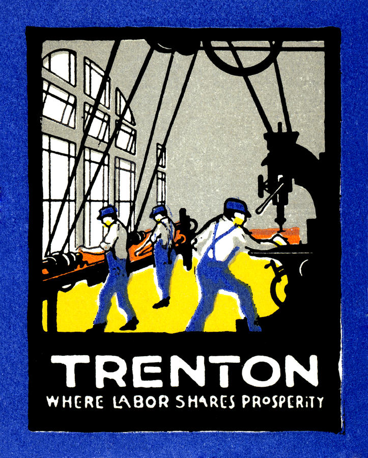 1915 Vintage Trenton New Jersey Poster Painting by Historic Image