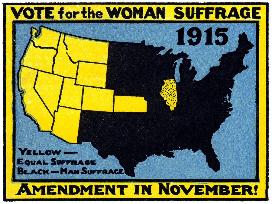 1915 Vote for Womens Suffrage Painting by Historic Image