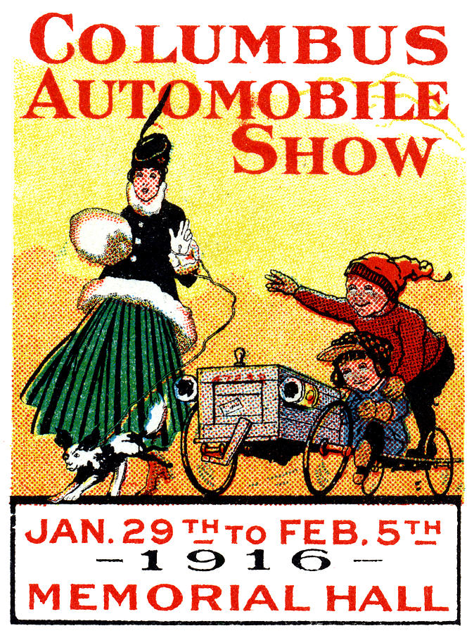 1916 Columbus Auto Show Painting by Historic Image