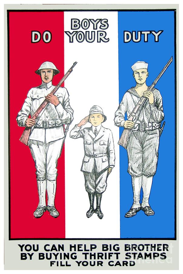 1917 - United States War Bonds Poster - World War One - Color Digital Art by John Madison