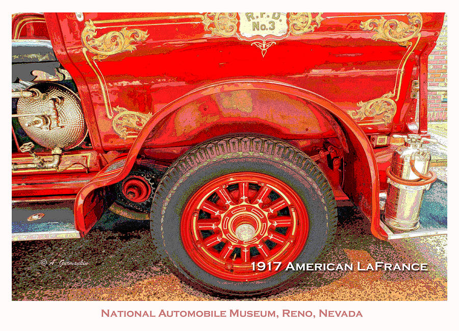 1917 American LaFrance Classic Automobile Fire Engine Digital Art by A Macarthur Gurmankin