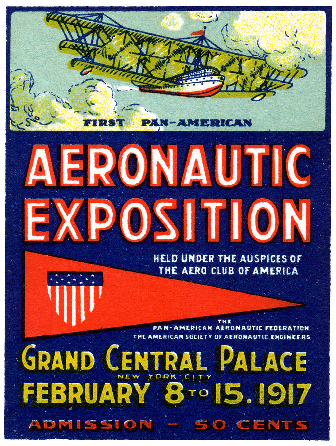 1917 Aviation Exposition Painting by Historic Image