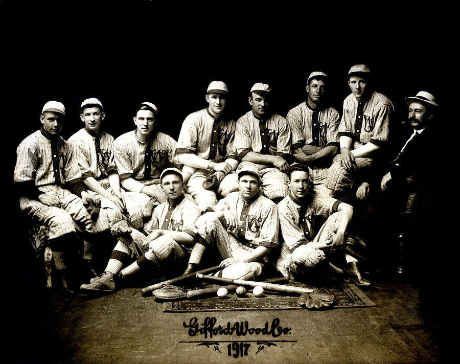 1917 Baseball Team Photograph by Historic Image