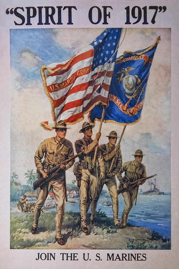 1917 Join The U. S. Marines Photograph by Wes and Dotty Weber