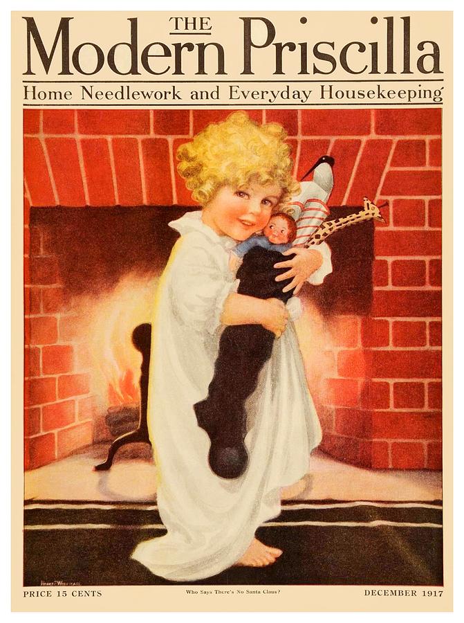 1917 - Modern Priscilla Magazine Cover - December Digital Art by John Madison