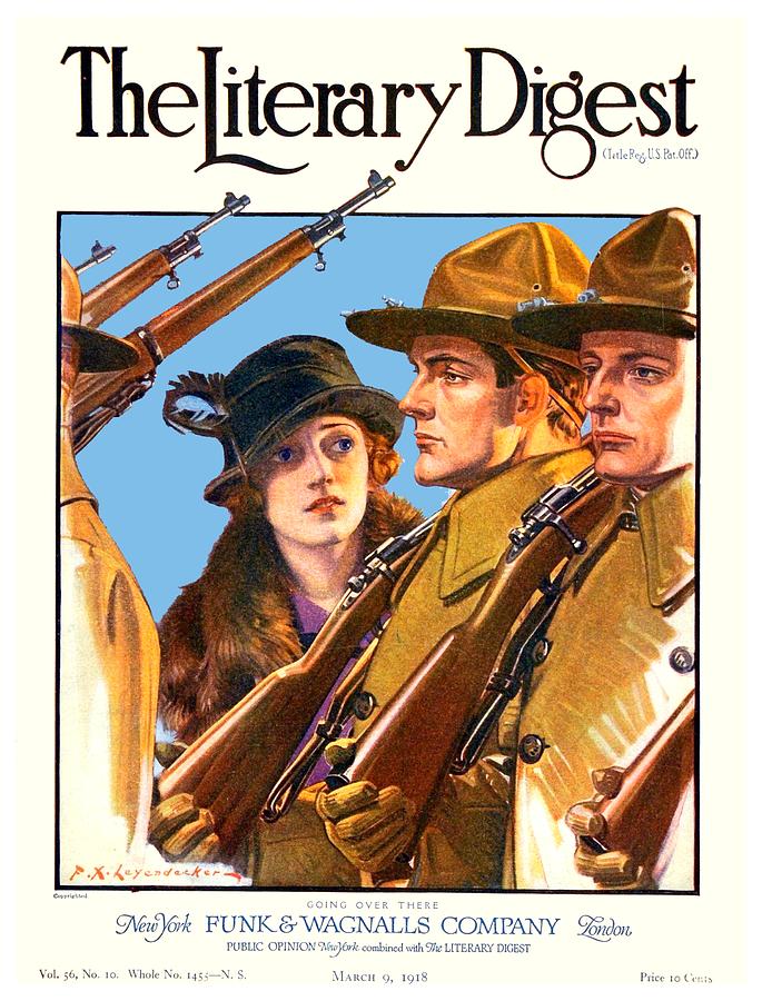 1918 - Literary Digest Magazine Cover - Color Digital Art by John Madison