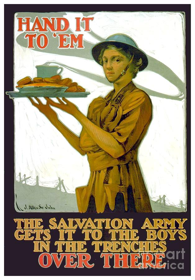 1918 - Salvation Army World War One Poster - Color Digital Art by John Madison