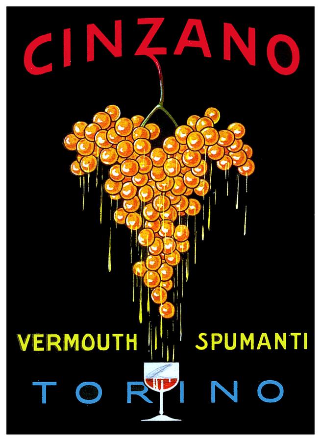 Cinzano Digital Art - 1919 - Conzano Vermouth Advertisement Poster - Color by John Madison