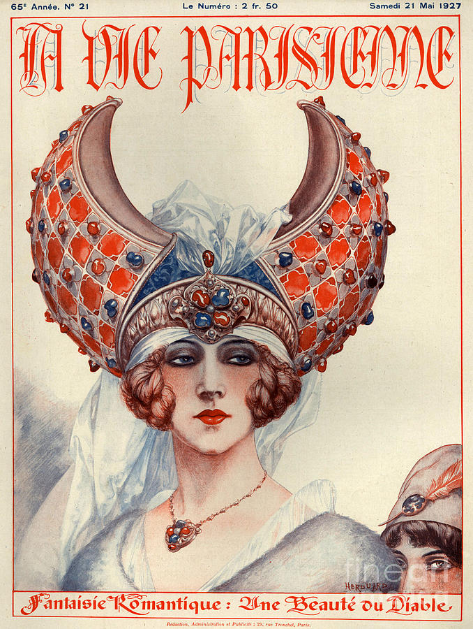 Portrait Drawing - 1920s France La Vie Parisienne Magazine by The Advertising Archives