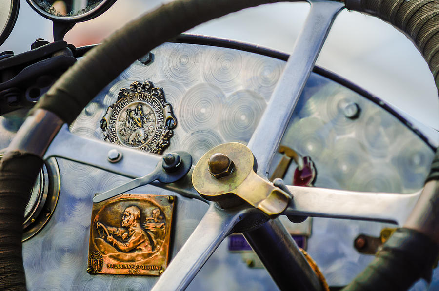 1920 Bugatti Type 13 Steering Wheel - Dashboard -1634c Photograph by Jill Reger
