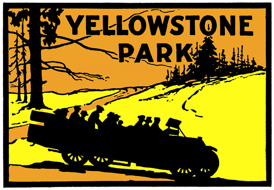 1920 Yellowstone Park Painting by Historic Image